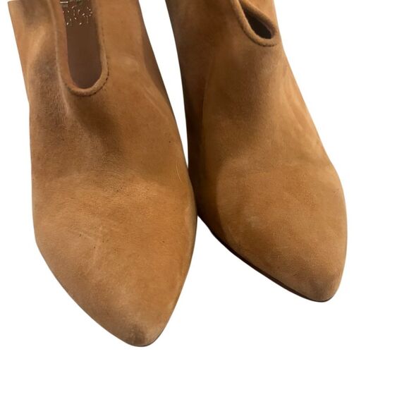 Vince Camuto Ankle Booties Womens Suede Size 7.5  38 Tan - Picture 4 of 6